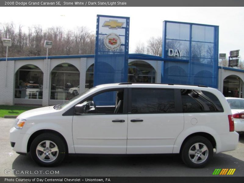 Stone White / Dark Slate/Light Shale 2008 Dodge Grand Caravan SE
