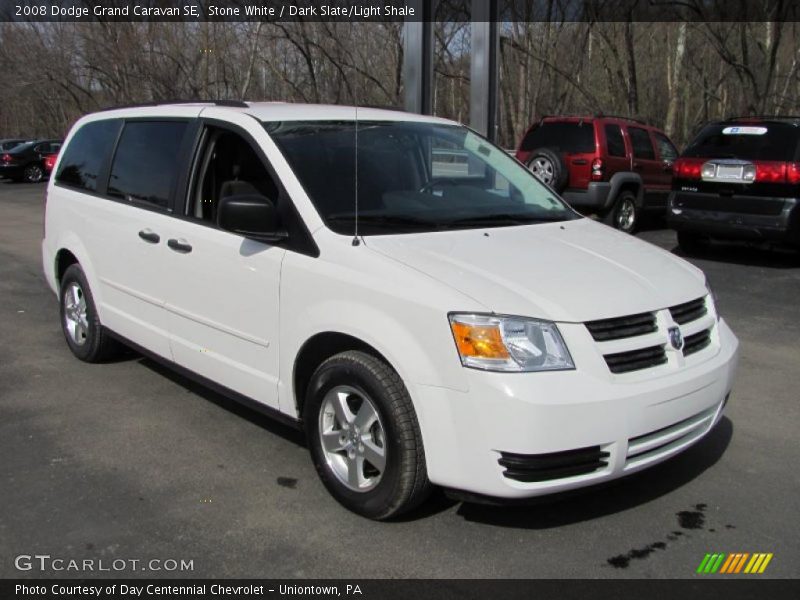 Stone White / Dark Slate/Light Shale 2008 Dodge Grand Caravan SE