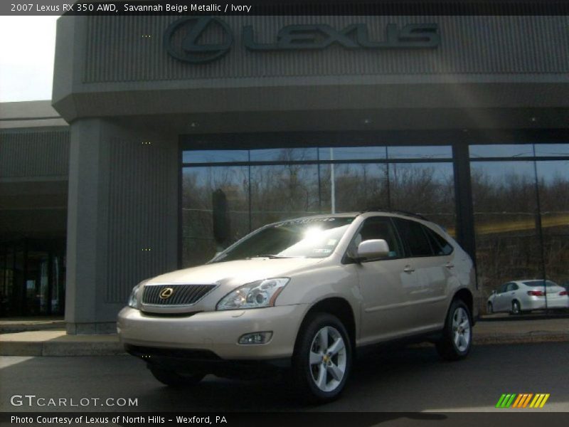 Savannah Beige Metallic / Ivory 2007 Lexus RX 350 AWD