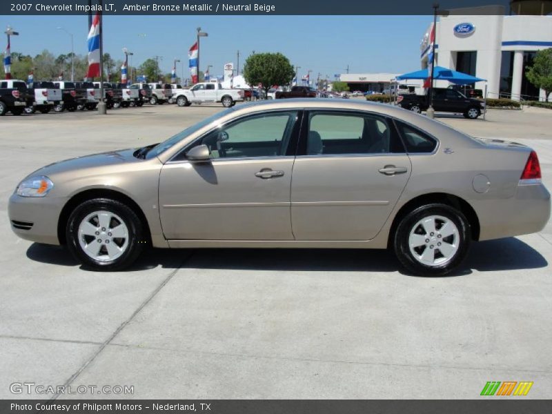 Amber Bronze Metallic / Neutral Beige 2007 Chevrolet Impala LT