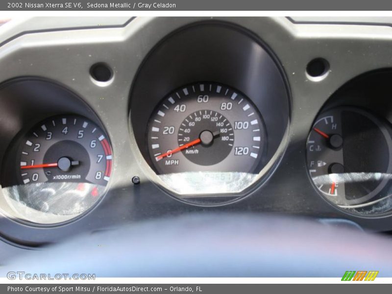 Sedona Metallic / Gray Celadon 2002 Nissan Xterra SE V6