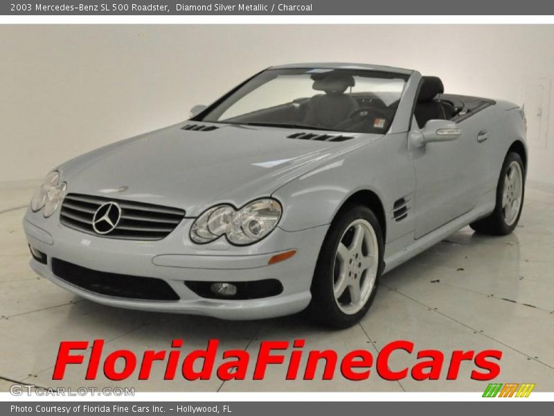 Diamond Silver Metallic / Charcoal 2003 Mercedes-Benz SL 500 Roadster