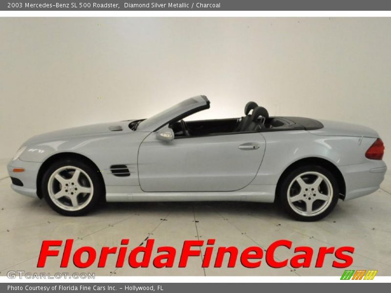 Diamond Silver Metallic / Charcoal 2003 Mercedes-Benz SL 500 Roadster