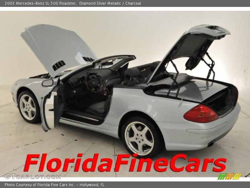 Diamond Silver Metallic / Charcoal 2003 Mercedes-Benz SL 500 Roadster