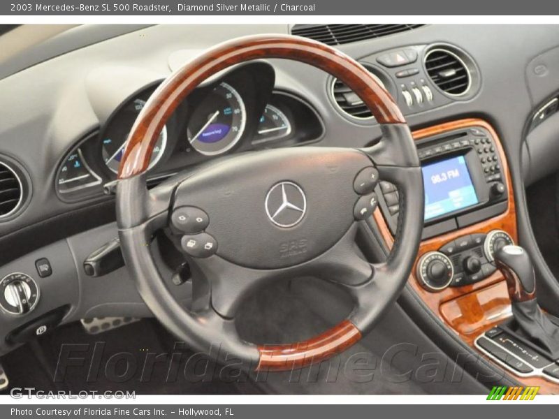 Diamond Silver Metallic / Charcoal 2003 Mercedes-Benz SL 500 Roadster