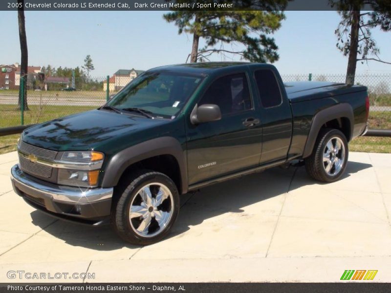 Dark Green Metallic / Sport Pewter 2005 Chevrolet Colorado LS Extended Cab