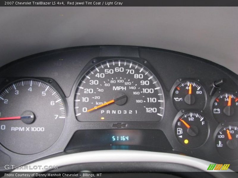 Red Jewel Tint Coat / Light Gray 2007 Chevrolet TrailBlazer LS 4x4