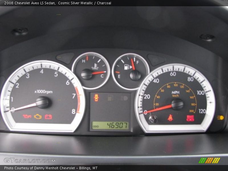 Cosmic Silver Metallic / Charcoal 2008 Chevrolet Aveo LS Sedan