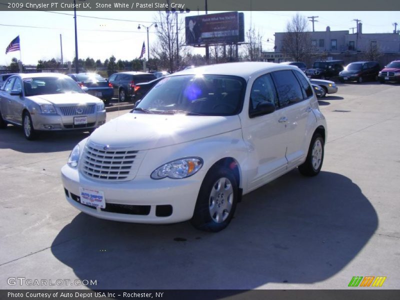Stone White / Pastel Slate Gray 2009 Chrysler PT Cruiser LX