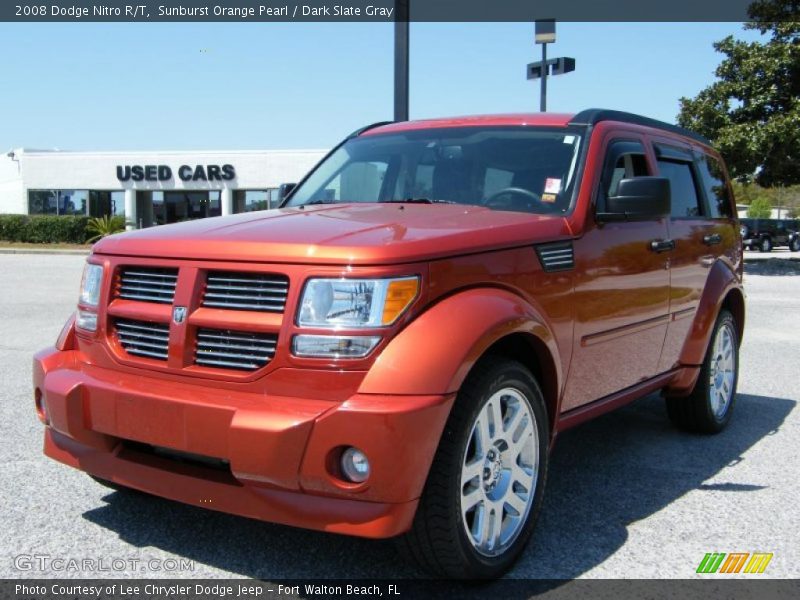 Sunburst Orange Pearl / Dark Slate Gray 2008 Dodge Nitro R/T