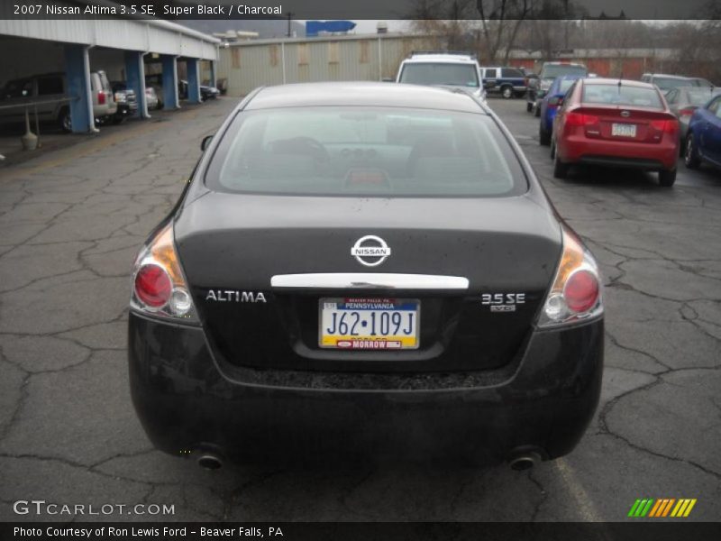 Super Black / Charcoal 2007 Nissan Altima 3.5 SE