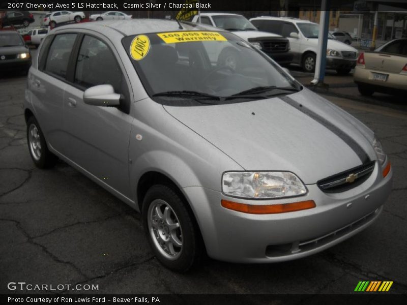 Cosmic Silver / Charcoal Black 2007 Chevrolet Aveo 5 LS Hatchback