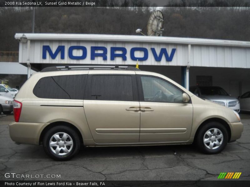 Sunset Gold Metallic / Beige 2008 Kia Sedona LX