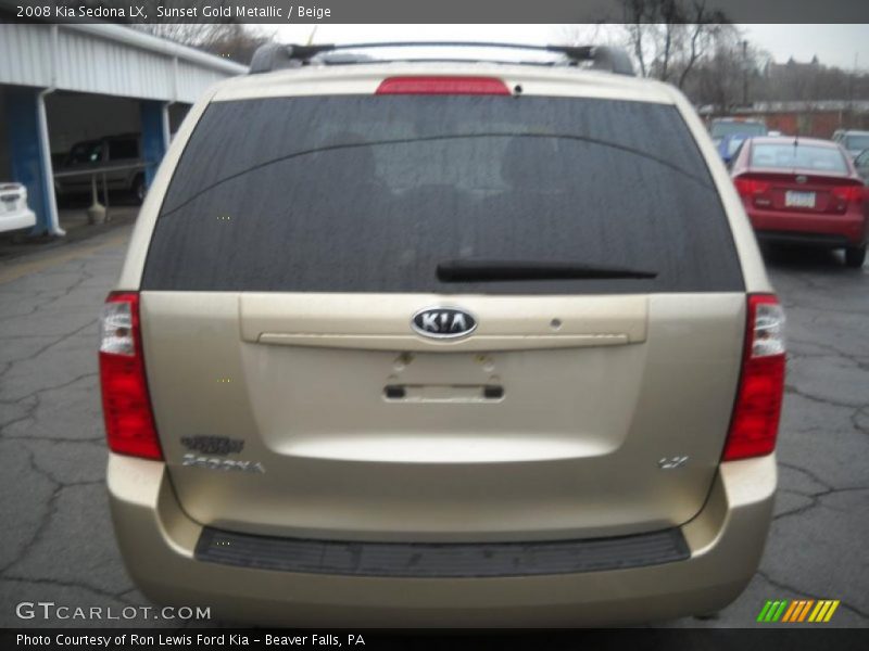 Sunset Gold Metallic / Beige 2008 Kia Sedona LX