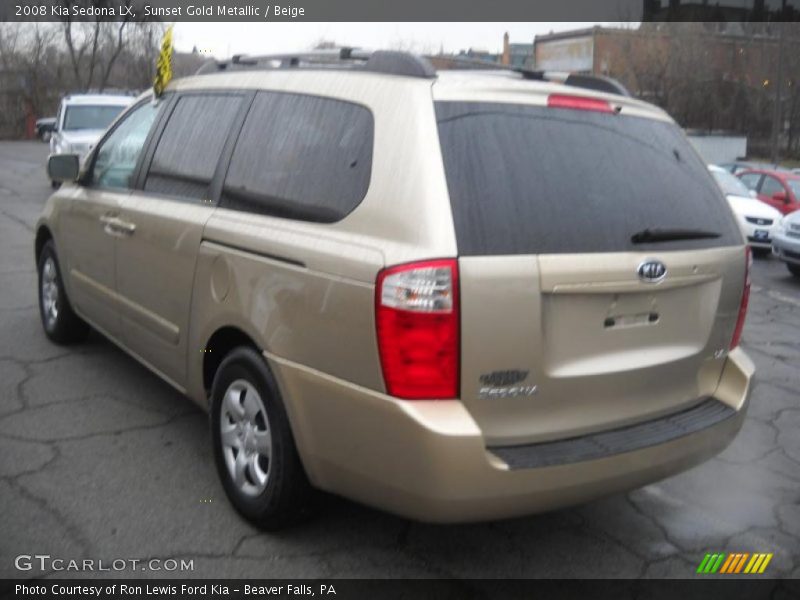 Sunset Gold Metallic / Beige 2008 Kia Sedona LX
