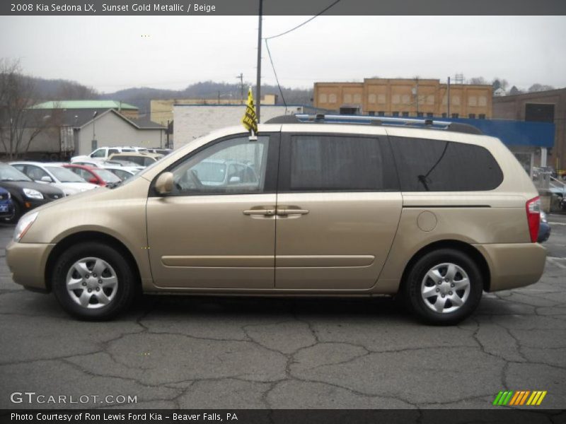 Sunset Gold Metallic / Beige 2008 Kia Sedona LX