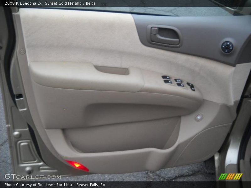 Sunset Gold Metallic / Beige 2008 Kia Sedona LX
