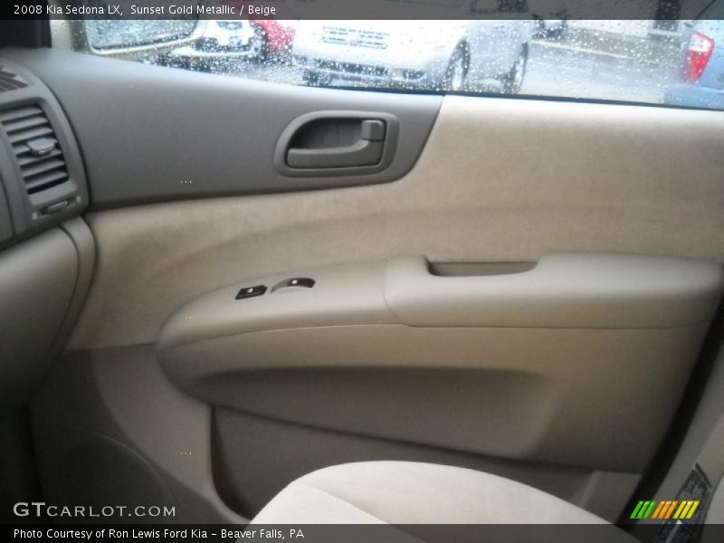 Sunset Gold Metallic / Beige 2008 Kia Sedona LX