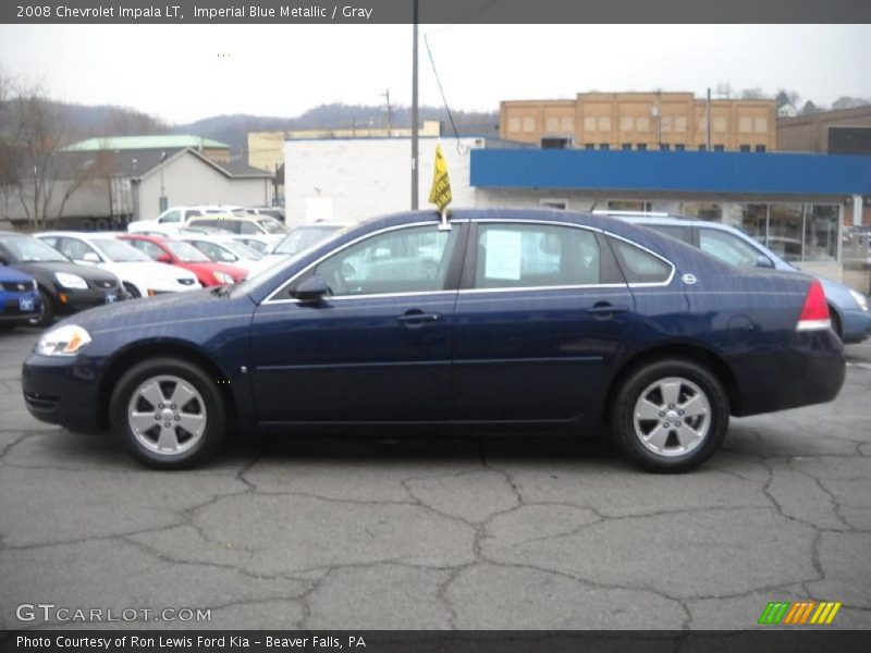 Imperial Blue Metallic / Gray 2008 Chevrolet Impala LT