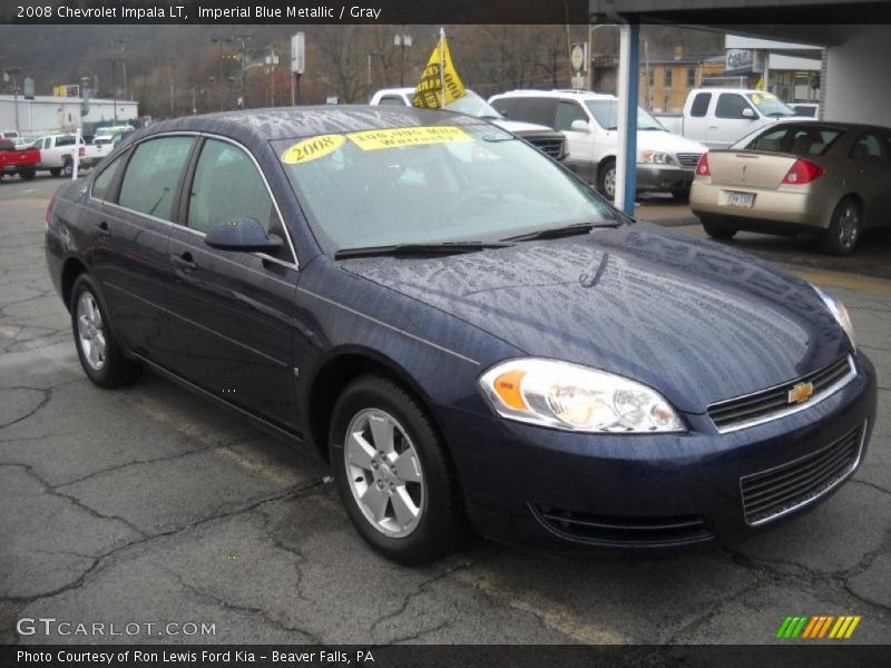 Imperial Blue Metallic / Gray 2008 Chevrolet Impala LT