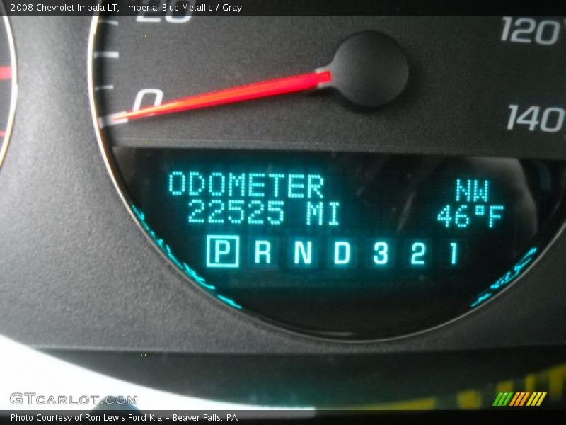 Imperial Blue Metallic / Gray 2008 Chevrolet Impala LT