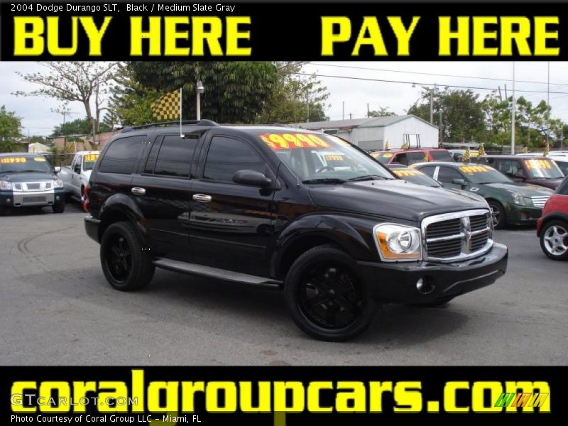 Black / Medium Slate Gray 2004 Dodge Durango SLT