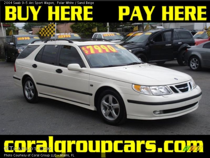 Polar White / Sand Beige 2004 Saab 9-5 Arc Sport Wagon