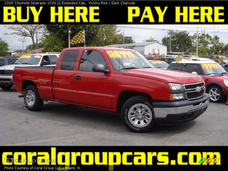 Victory Red / Dark Charcoal 2006 Chevrolet Silverado 1500 LS Extended Cab