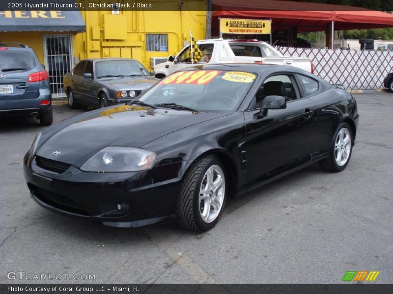 Obsidian Black / Black 2005 Hyundai Tiburon GT