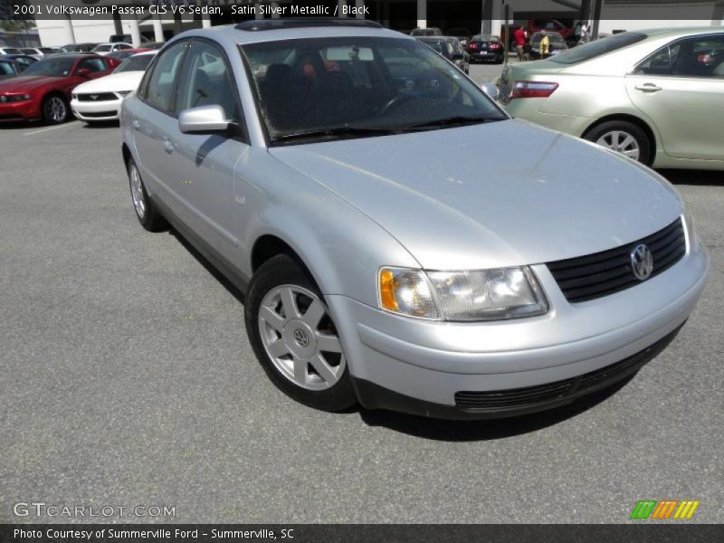 Satin Silver Metallic / Black 2001 Volkswagen Passat GLS V6 Sedan