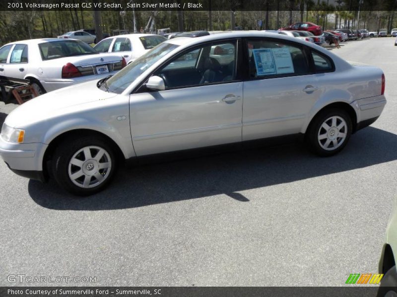 Satin Silver Metallic / Black 2001 Volkswagen Passat GLS V6 Sedan