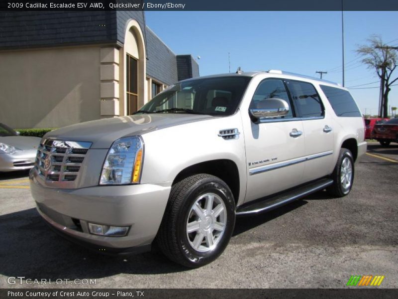 Quicksilver / Ebony/Ebony 2009 Cadillac Escalade ESV AWD