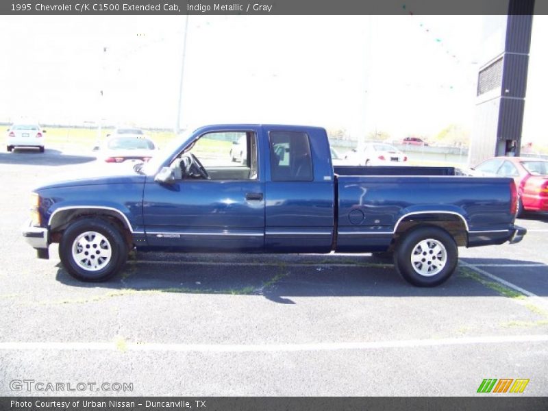 Indigo Metallic / Gray 1995 Chevrolet C/K C1500 Extended Cab