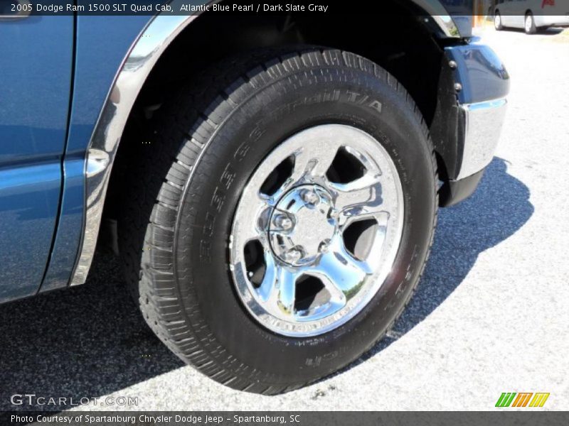 Atlantic Blue Pearl / Dark Slate Gray 2005 Dodge Ram 1500 SLT Quad Cab