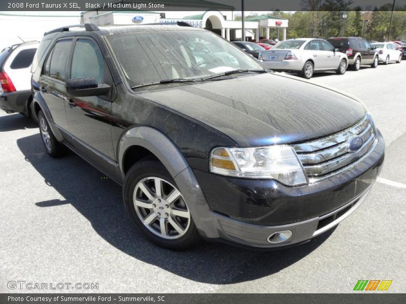 Black / Medium Light Stone 2008 Ford Taurus X SEL