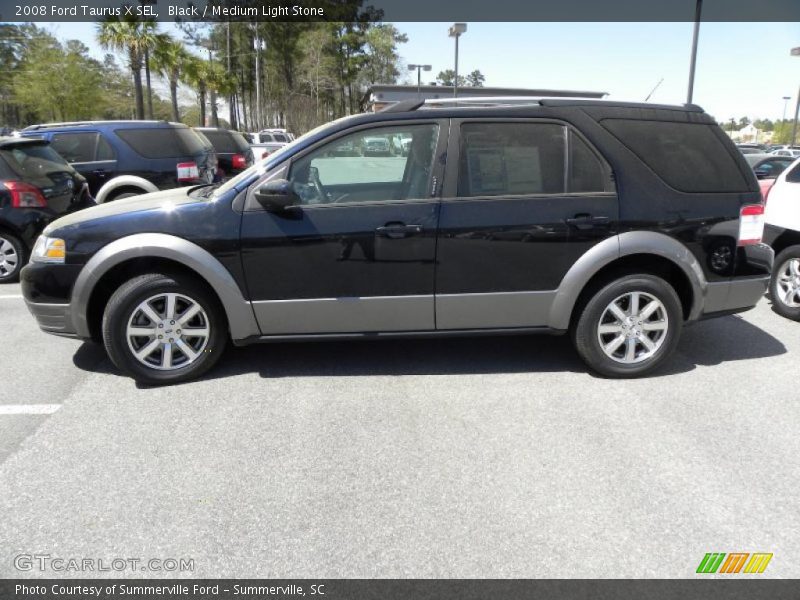 Black / Medium Light Stone 2008 Ford Taurus X SEL