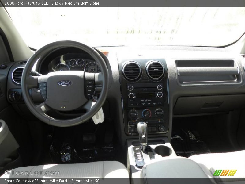 Black / Medium Light Stone 2008 Ford Taurus X SEL