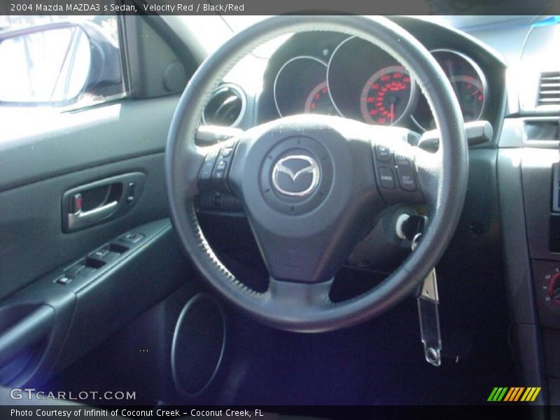 Velocity Red / Black/Red 2004 Mazda MAZDA3 s Sedan