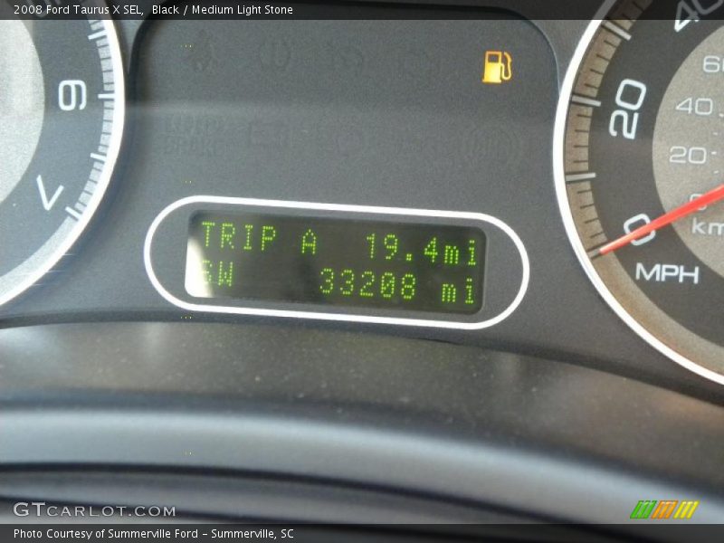 Black / Medium Light Stone 2008 Ford Taurus X SEL