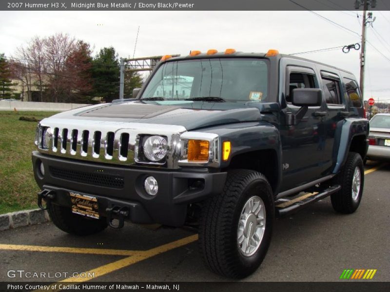 Midnight Blue Metallic / Ebony Black/Pewter 2007 Hummer H3 X