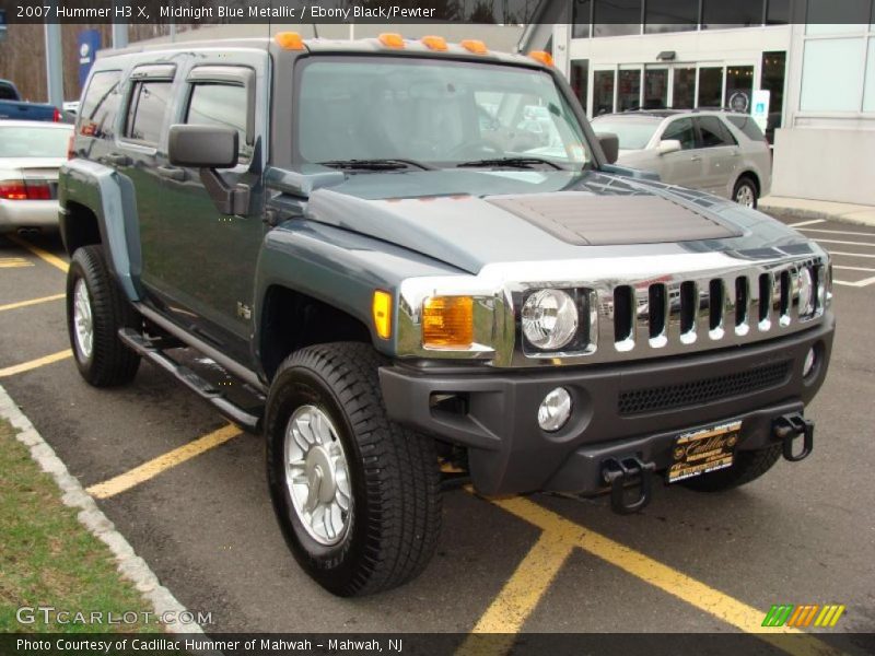 Midnight Blue Metallic / Ebony Black/Pewter 2007 Hummer H3 X