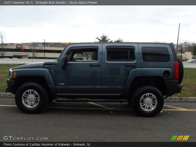 Midnight Blue Metallic / Ebony Black/Pewter 2007 Hummer H3 X