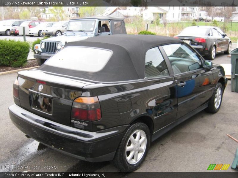 Black / Black 1997 Volkswagen Cabrio Highline