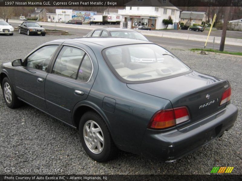 Cypress Green Pearl Metallic / Beige 1997 Nissan Maxima GLE