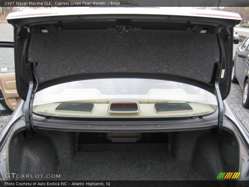 Cypress Green Pearl Metallic / Beige 1997 Nissan Maxima GLE