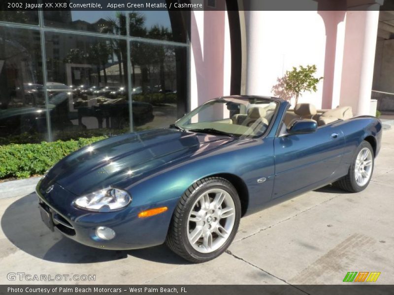 Aspen Green Metallic / Cashmere 2002 Jaguar XK XK8 Convertible