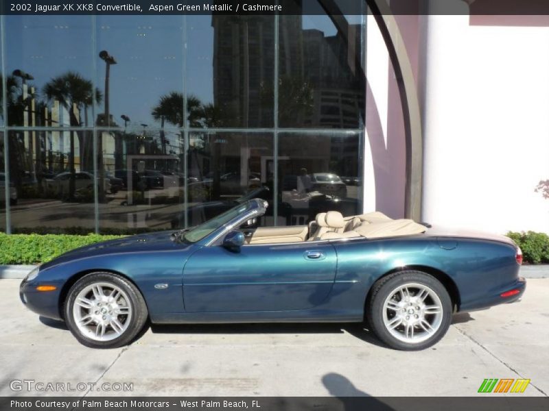 Aspen Green Metallic / Cashmere 2002 Jaguar XK XK8 Convertible