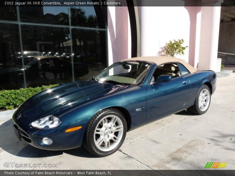 Aspen Green Metallic / Cashmere 2002 Jaguar XK XK8 Convertible