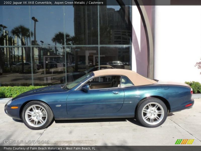 Aspen Green Metallic / Cashmere 2002 Jaguar XK XK8 Convertible