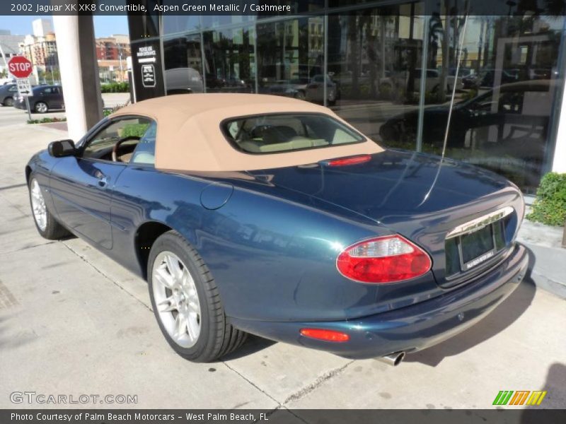 Aspen Green Metallic / Cashmere 2002 Jaguar XK XK8 Convertible